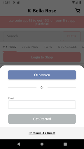 Android application K Bella Rose screenshort