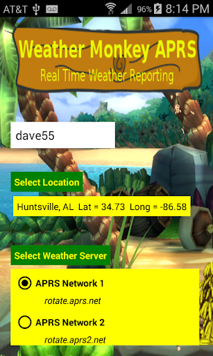 Android application Weather Monkey APRS screenshort