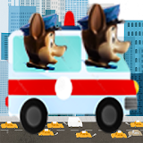 paw puppy ambulance patrol icon