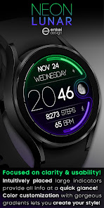 Captura de Pantalla 3 NEON Lunar - watch face android