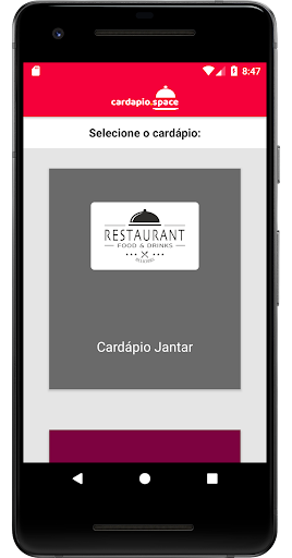 Cardápio Space Screen 2
