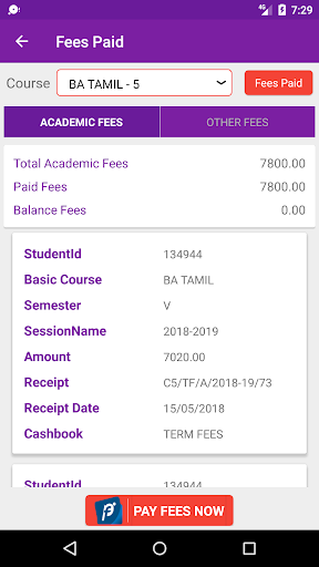 TACW Student Diary Screen 2