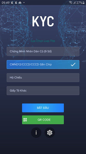 Android application eKYC - Xác thực và định danh đ screenshort