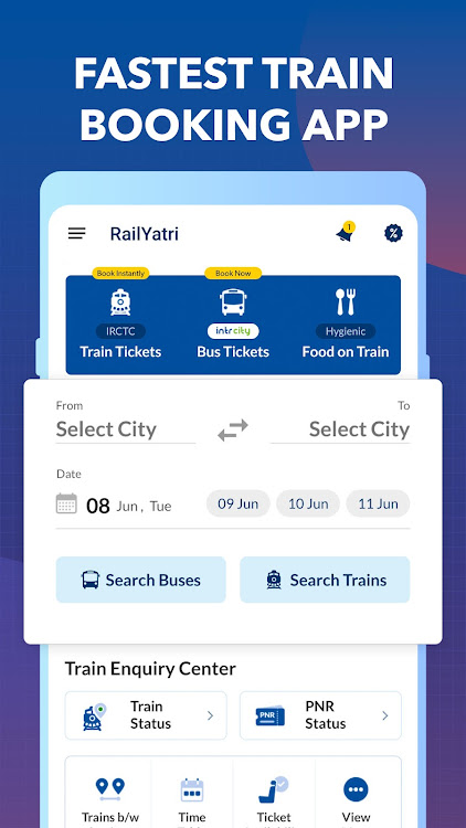 Book Tickets:Train status, PNR - 4.7.0 - (Android)