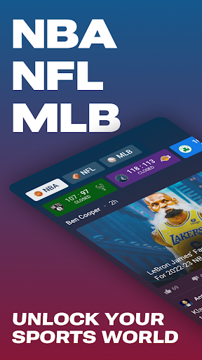 Android application ClutchPoints – NBA, NFL, MLB screenshort