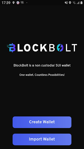 Android application Blockbolt - Sui Wallet screenshort