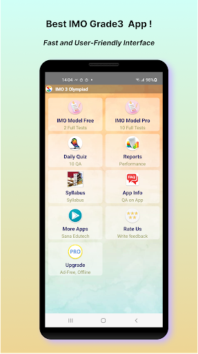 Android application IMO 3 Maths Olympiad screenshort