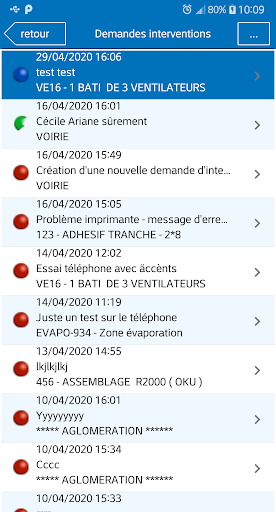 Android application GMAO ManageMaint screenshort