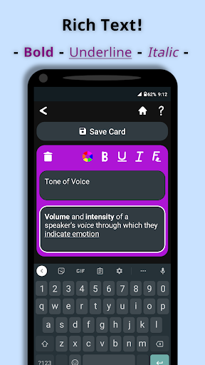 Android application Violet Eye - Flashcards screenshort