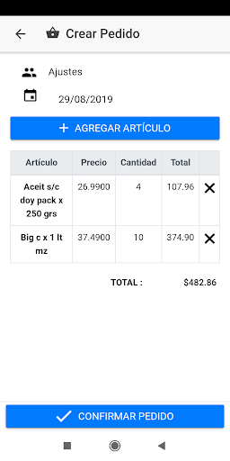 SGTaller - Módulo de Pedidos Screen 3