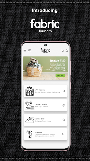Android application Fabric Laundry screenshort