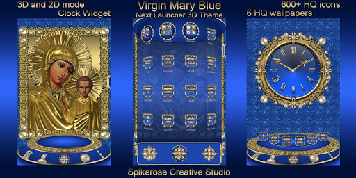 Android application Virgin Mary Blue 3D Next Launc screenshort