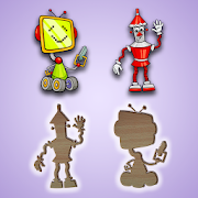 Robots puzzles for boys. Child Game