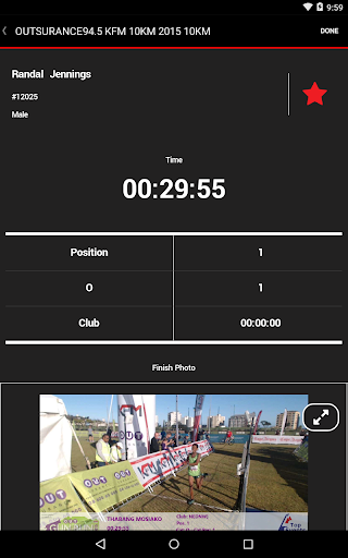Mobii Race Results Screen 3