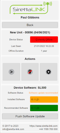 SirettaLINK Mobile Screen 3