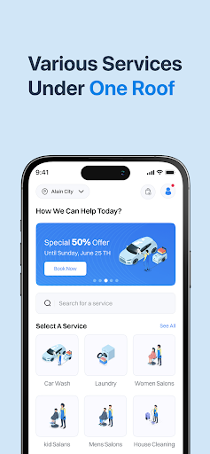BeClean - Home Services Screen 2