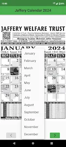Jaffery Calendar 2024