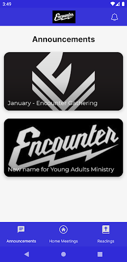 Android application Evangel Young Adults screenshort