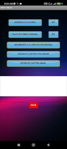 Android application Reportes ER screenshort