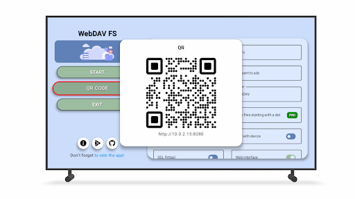 Screenshot of WebDAV FS Server