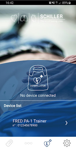 Android application Defi training by SCHILLER screenshort