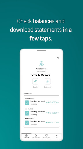 Screenshot of FNB Ghana Personal