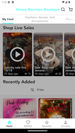 Screenshot of Honey Bourbon Boutique