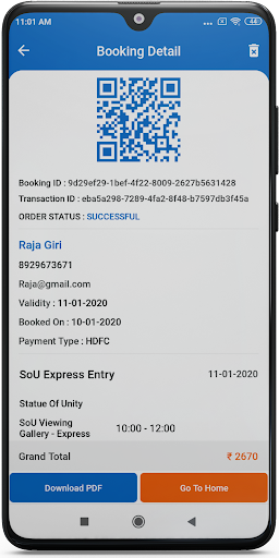 Statue Of Unity Tickets Screen 2