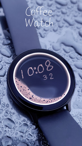 Android application Coffee Watch Face screenshort