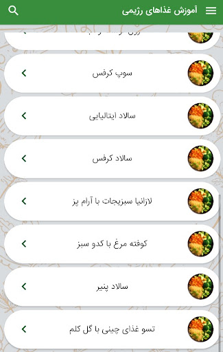 آموزش غذاهای رژیمی برای لاغری Screen 2
