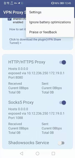 VPN Proxy Server:Tether NoRoot Screen 2