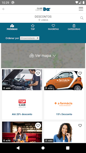 Android application Clube Cartão Dá screenshort