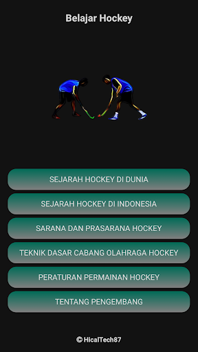 Android application Belajar Hockey screenshort