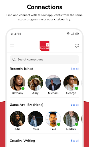 Staffs CampusConnect Screen 2
