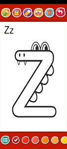 アルファベットの伝承 A ～ Z の塗り絵