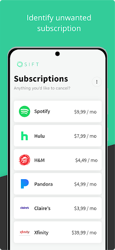 SIFT - Cashback & Bill Tracker Screen 3