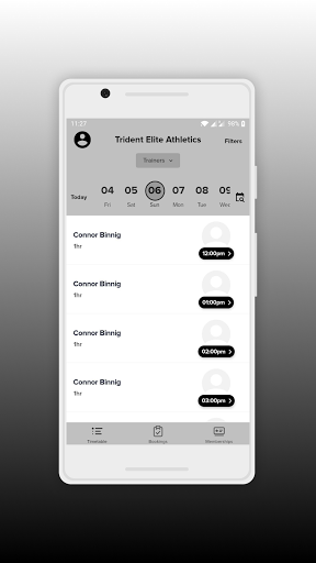 Android application Trident Elite Athletics screenshort