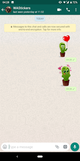 Android application Cactus Stickers for WhatsApp screenshort