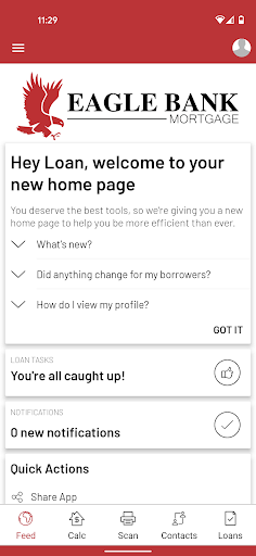 Android application Eagle Bank Mortgage - Mobile screenshort