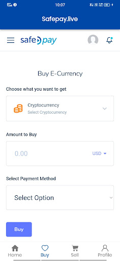Safepay - Buy Sell Crypto Screen 3