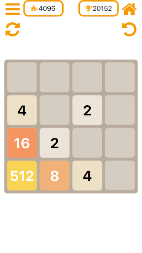 Android application 2048 - number puzzle game screenshort