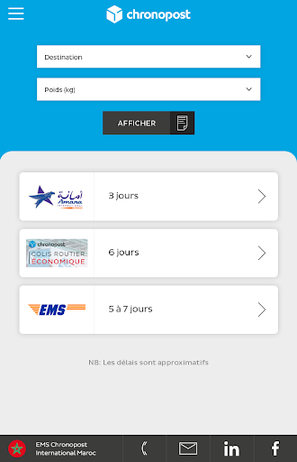 Chronopost Maroc Screen 3