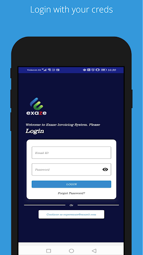 Android application Exaze Invoicing App screenshort