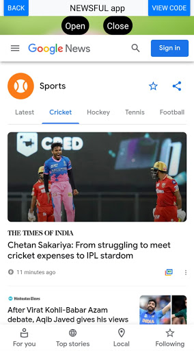 Android application Newsful screenshort