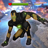 Black Super Iron Hero Robot 3D