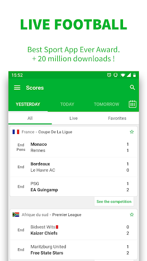 SKORES - Live Football Scores 3.7.6 Screenshots 1