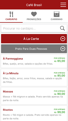 Café Brasil Delivery Screen 2