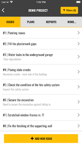 Android application Pocket Inspections screenshort