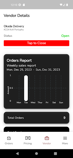 Android application Kaya Vendor screenshort