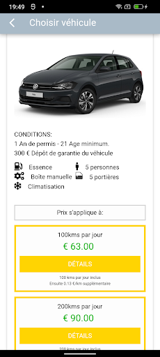 Android application Pret2go screenshort